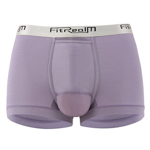 男U凸真桑蚕丝囊袋莫代尔棉向上托裆阴囊护枪蛋透气分离平角内裤