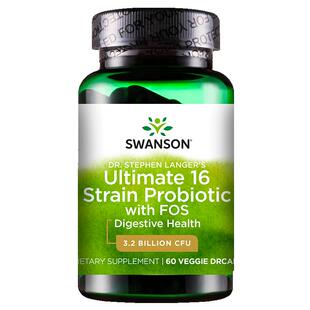 美国Swanson斯旺森16种活性益生菌*60粒噗噗顺畅肠胃道乳杆菌