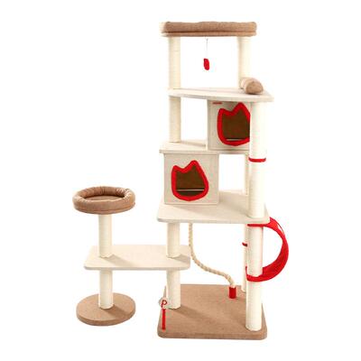 【petstar_猫爬架】猫窝一体中大型猫台不占地猫咪架子多层猫爬柱