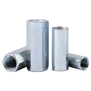 镀锌加长圆柱型接头螺母六角螺母螺丝杆连接螺丝帽M4M5M6M8M10M24
