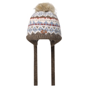 原创貉子毛球针织包包帽子女秋冬款保暖显脸小绑带毛线帽一帽两用