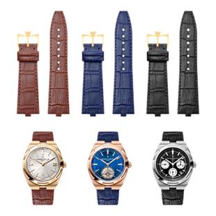 适用江诗丹顿纵横四海4500V 5500V 7900V快拆凸口手表带鳄鱼纹男