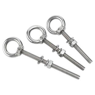 304不锈钢吊环螺丝螺母套装带环加长带孔穿墙螺丝杆起重螺栓螺钉