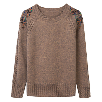 羊绒大码中长款毛衣半高领打底衫