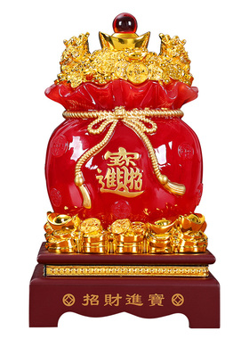 富图招财新中式家居客厅金蟾钱袋