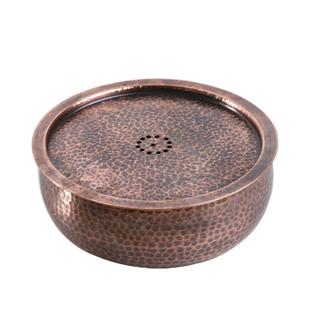 纯手工铜壶承复古大号紫砂壶托蓄水茶台紫铜建水茶洗干泡台茶具