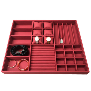 定制衣帽首饰收纳盒柜台橱窗抽屉戒指耳钉手表项链手链手耳环展示