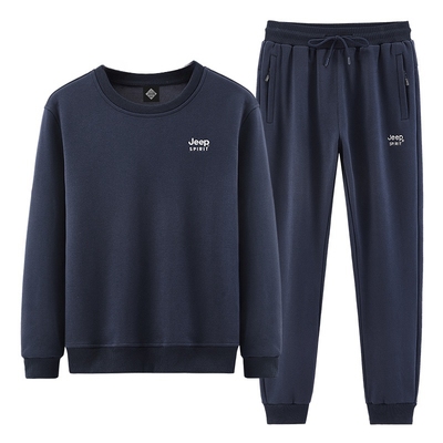 吉普运动套装男士秋冬季加绒加厚