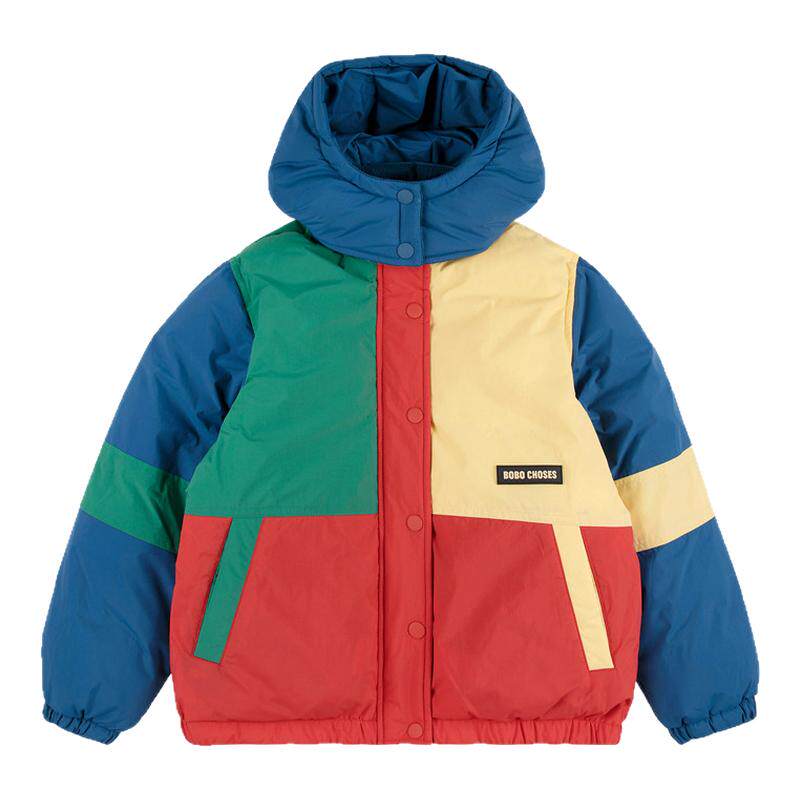3件5折 现货西班牙bobo choses儿童FW25双面穿棉服夹克裤帽