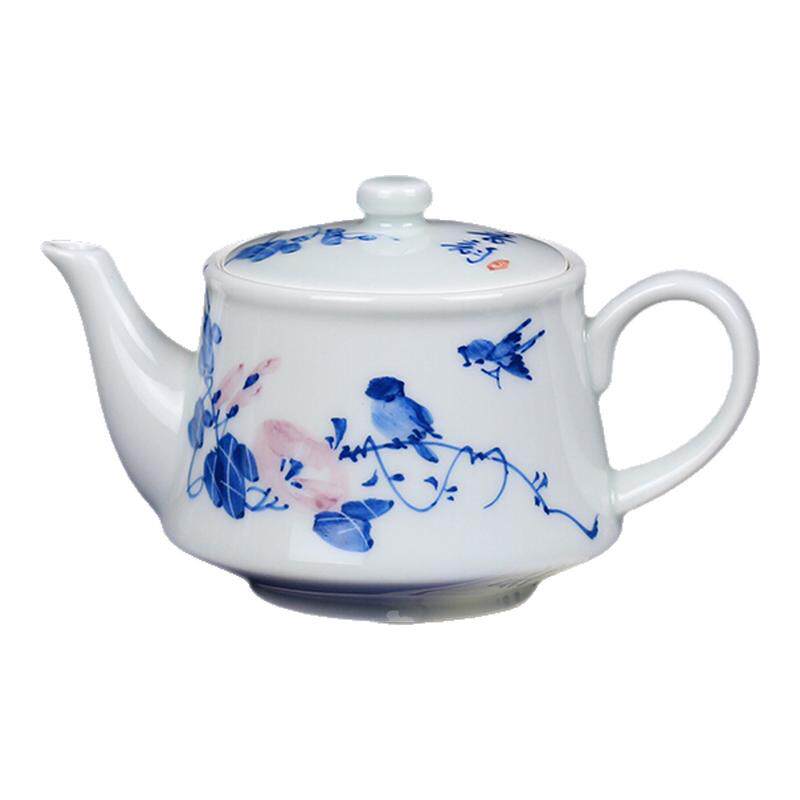青花手绘泡茶壶泡茶壶京德陶瓷