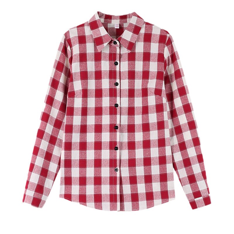 格子衬衣女款长袖2025新款秋季女装韩版显瘦纯棉上衣气质妈妈衬衫