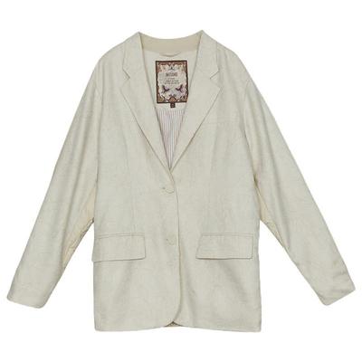 谜底西装羽绒服女秋新品通勤风设计感拼接西服羽绒243MY1151