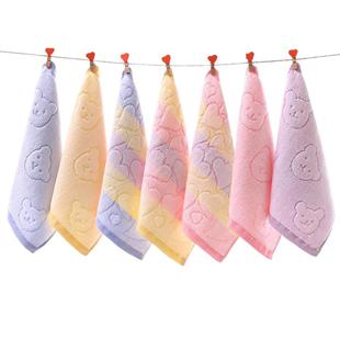 纯棉小毛巾儿童洗脸家用新疆棉婴儿四方巾手绢男女宝宝口水巾批发