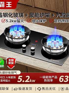 小霸王燃气灶厨房天然气燃气灶家用液化气台嵌两用式九腔猛火灶具