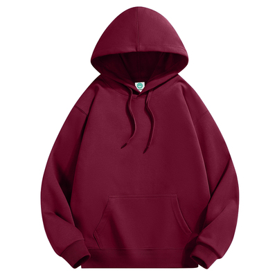 连帽卫衣男女款秋冬加绒纯色帽衫