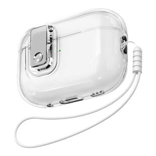 适用苹果airpodspro2保护套透明AirPodsPro3蓝牙耳机壳创意锁扣AirPods3保护壳华强北5代简约防摔AirPods软壳