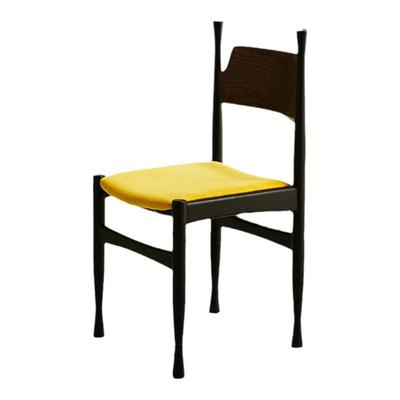 杞居实木软包中古冲冠椅餐椅