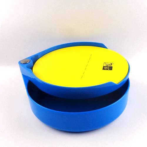 散炮盆黑坑大号饵料盆拉饵盘一线立钩拉丝盘强磁钓鱼食盒开饵盆