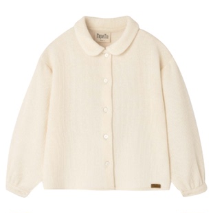 65Z Little现货 西班牙popelin FW25秋冬女宝衬衫上衣羊毛背带裙