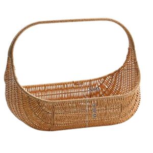 手工编织手提鸡蛋月子篮创意蔬菜水果篮藤编鲜花篮子中秋月饼花篮