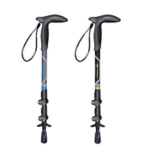 开拓者碳纤维登山杖拐杖拐棍户外伸缩超轻外锁碳素登山棍徒步手杖