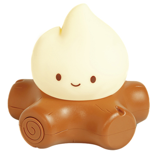 创意火堆小夜灯卧室睡眠灯白噪音助眠夜间可爱床头台灯小炭火夜灯