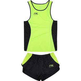 李宁运动服男套装女田径训练服背心跑步田径服长跑短跑马拉松