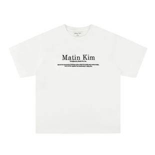 【官方】matin kim字母刺绣短袖t恤金永大同款男女宽松上衣夏