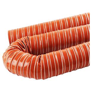 高温风管红色矽胶管300度硫化热风管耐高温软管钢丝管排烟排气管