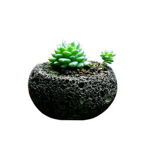 火山石头岩天然非透明陶瓷加仑花盆特价清仓包邮室内绿植多肉盆栽