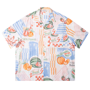 Secondorder SS24 Aloha Shirt 夏威夷 海岛/水果 棉麻古巴领衬衫