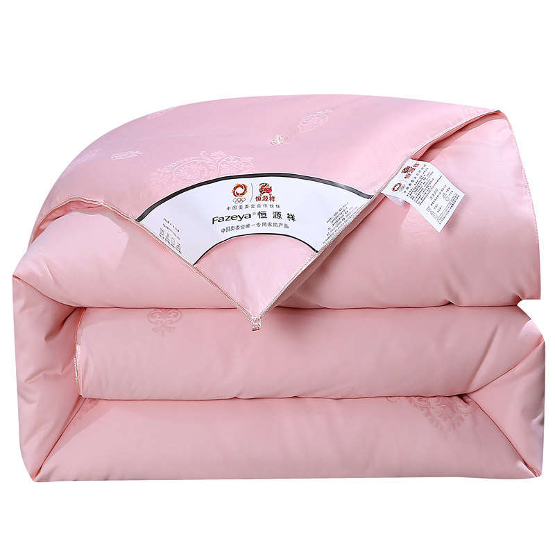 恒源祥100%桑蚕丝拉链款子母被春秋被加厚冬被婚庆单双人夏凉被芯