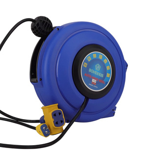 路泊仕电鼓自动伸缩卷管器卷线器电线卷线盘2芯3芯国标电线回收器