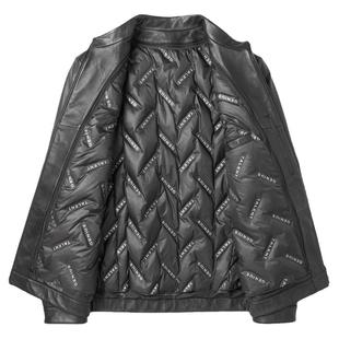 海宁真皮羽绒服男士绵羊皮皮夹克皮衣立领短款皮毛一体皮草外套厚