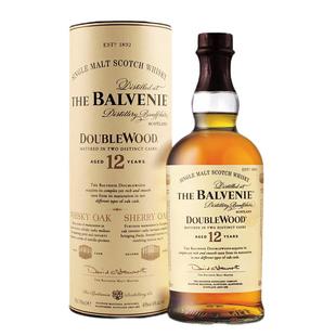 【自营】Balvenie百富12年双桶陈酿单一麦芽苏格兰威士忌酒700ml