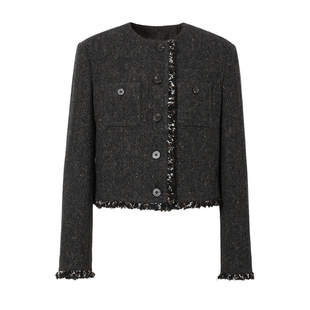 indicia标记冬简约miu系优雅气质小香风外套百搭短外套L2D4WT185