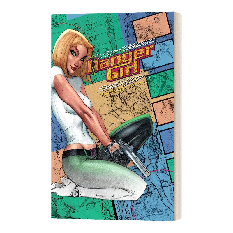 英文原版 精装 J. Scott Campbell Danger Girl Sketchbook J 史葛 坎贝尔危险女孩速写本 扩展版 精装 英文版 进口英语原版书籍