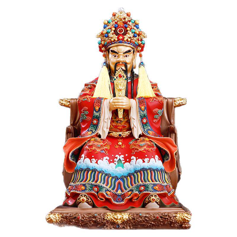 五爷佛像纯铜彩绘广济龙王菩萨像