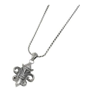 S925纯银项坠时尚个性复古童军花吊坠船锚挂坠项链男女欧美潮饰