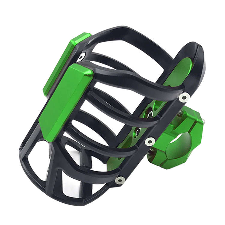 摩托车水杯架护杠摩旅防震踏板车专用杯架可调节保险杠水壶架通用