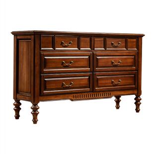 美式乡村全实木斗柜简约主卧室高款电视柜客厅储物收纳柜