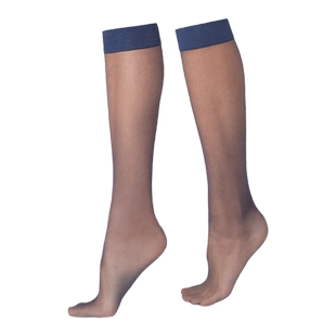 CALZEDONIA卡泽意袜夏女士20D时尚简约潮ins风及膝小腿JK袜LIG009