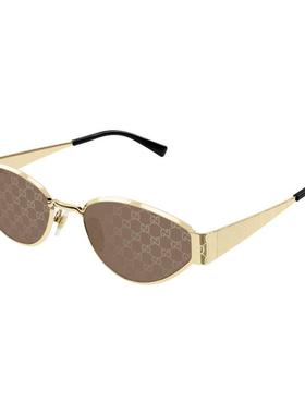开云眼镜古驰GUCCI男女同款金属几何形窄框全框太阳镜墨镜GG1853S