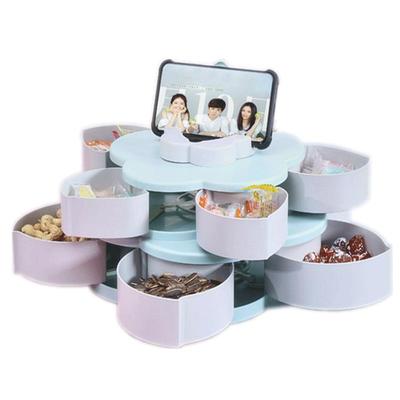 2025新款果盘旋转糖果盒客厅茶几