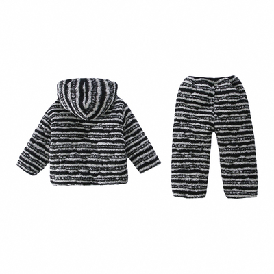 男童睡衣冬装儿童三层夹棉加厚套装2025新款小男孩开衫保暖家居服