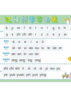 aoe整体认读贴纸汉语拼音字母表