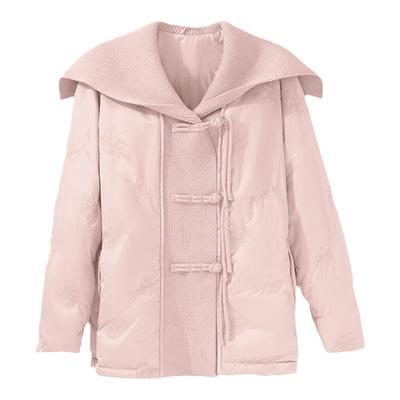 【于明加同款】HPLY荷比俪冬新款女白鹅绒轻薄新中式大翻领羽绒服