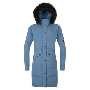 探路者羽绒服女中长款秋冬季户外防风抗寒加厚保暖时尚连帽外套