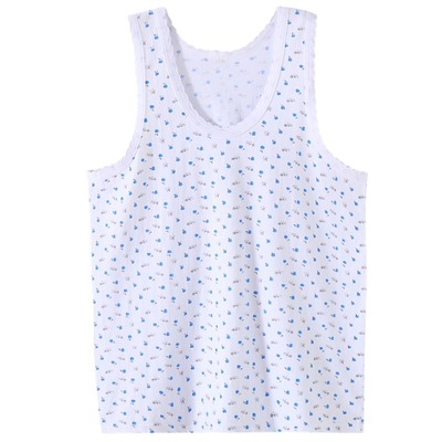 中老年纯棉汗衫背心宽松妈妈内衣