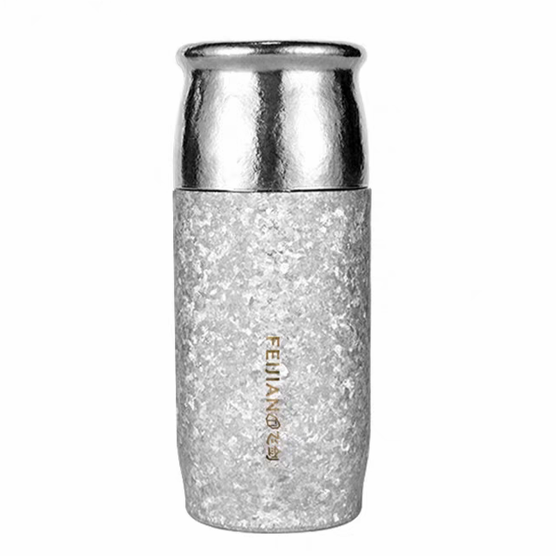 FEIJIAN飞剑纯钛保温杯双层钛焖茶杯一杯两盖保鲜抑菌500ml泡茶杯